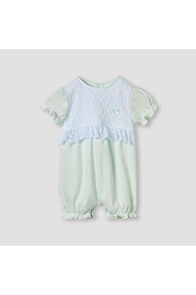 giggles جمبسوت من الدانتيل الزهري بأكمام منفوخة