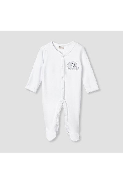 Juniors بدلة نوم مزينة بتطريز على شكل فيل بأكمام طويلة