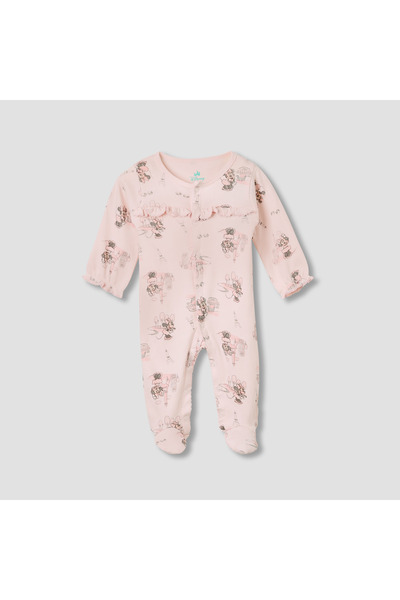 Disney Minnie Mouse Print Sleepsuit with Long Sleeves