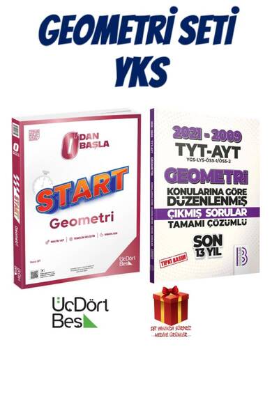 Üç Dört Beş Yayıncılık 2026 0'dan Başla Start Geometri+Benim Hocam Geometri Ç...