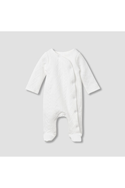 Juniors بدلة نوم من قماش الجاكار المزخرف بأكمام طويلة