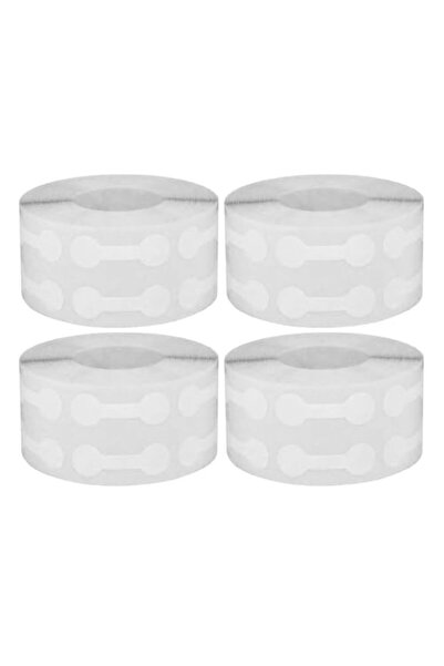 JZS ملصقات مجوهرات فارغة، 2000 قطعة (4 لفات × 500)، أبيض، 42 × 11 مم