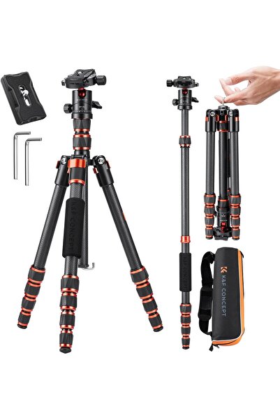 K&F CONCEPT 60 inch Carbon Fiber Camera Tripod