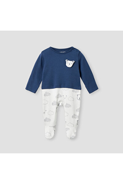 Juniors بدلة نوم مزينة بدب بأكمام طويلة