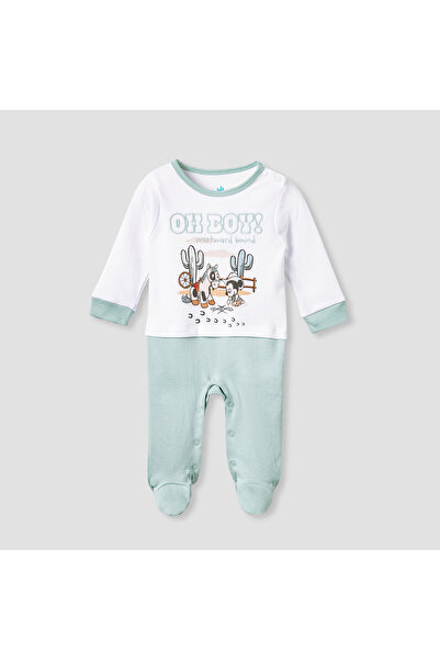 Disney Mickey Mouse Print Sleepsuit