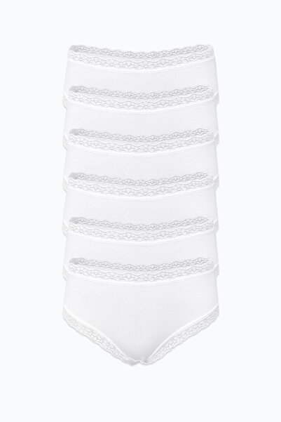 Malabadi Chiloți slip din micro modal ultra moale, alb, pachet de 6 6M700