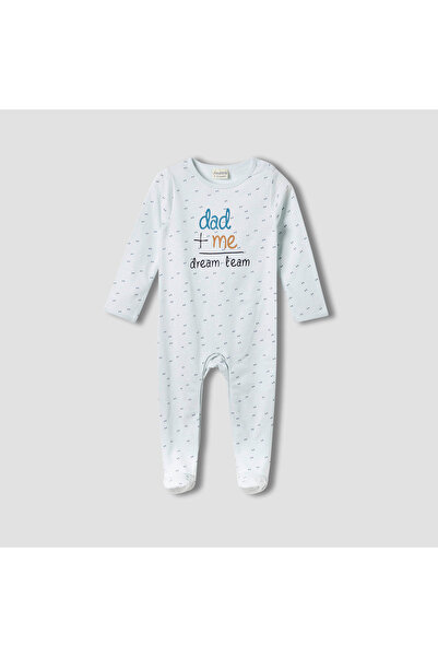 Juniors بيجامة نوم برقبة دائرية وأقدام مغلقة - قطن - أكمام طويلة