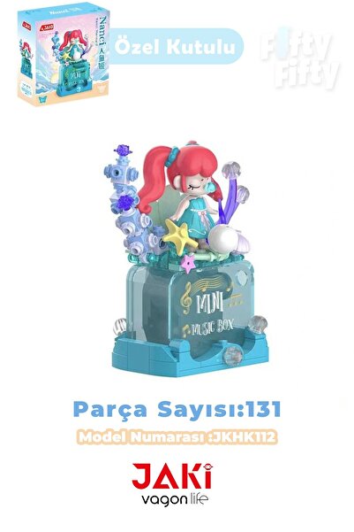 Vagonlife Jaki Nanci Series Mermaid Music Box 131 Piece Toy Building Set -Ffjkhk112