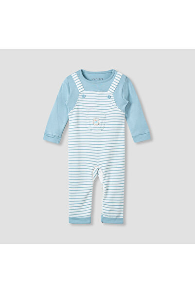 Juniors Striped Sleepsuit with Pocket