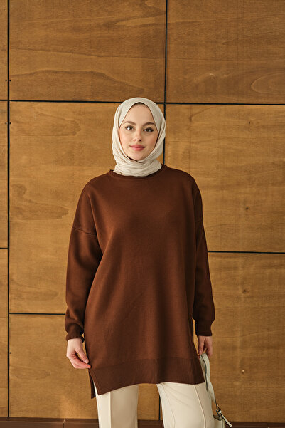 LOCCO Women's Basic Knitwear Brown