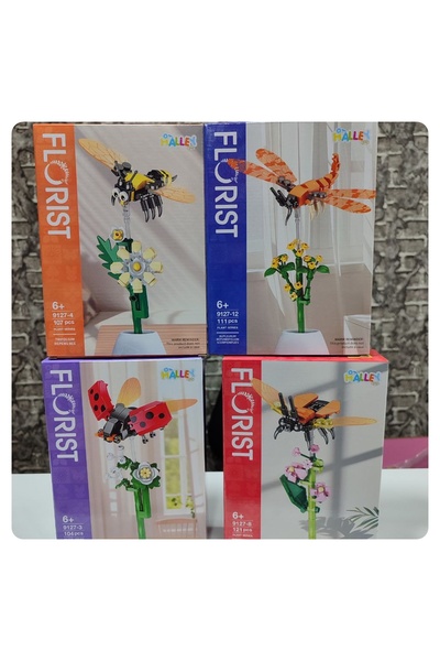 senacacollection 1 قطعة لعبة بناء زهرة حشرية من فلوريست