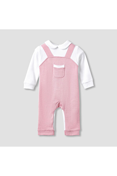 giggles Peter Pan Collar Sleepsuit with Pocket Detail - Long Sleeves