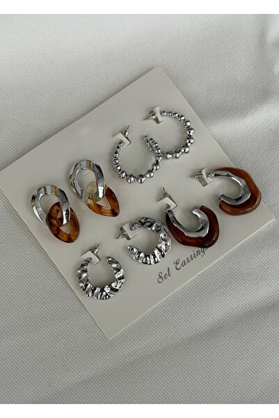 KİLİGİSTANBUL REÇİNE SERİ 4'LÜ KÜPE SETİ