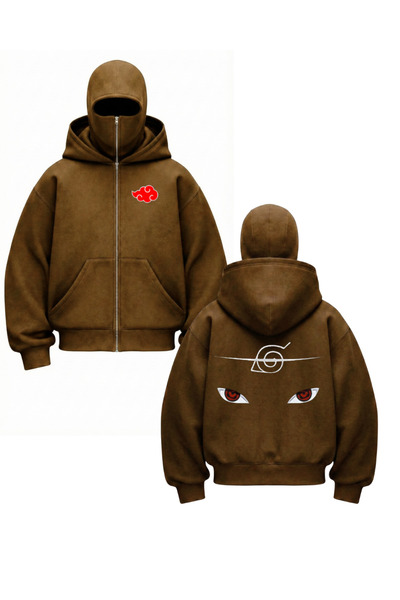 Touz Moda Snow Masked Balaclava Anime Naruto Series Printed Ninja Hoodie Sweatshirt