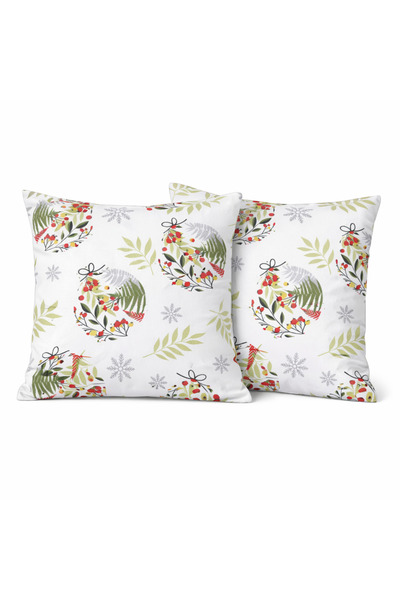 NazeninHome وسادة زخرفية 100% قطن 40×40 سم من الفلانيل الفلانيل باللون الأخضر...