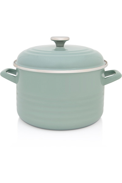 Metalac Pot 6.75l with lid Standard Wave Green Metalacemail/24cm/6.75l/pastel green