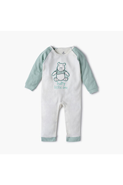 Disney بدلة نوم مطرزة بشعار ويني ذا بوه بأكمام طويلة