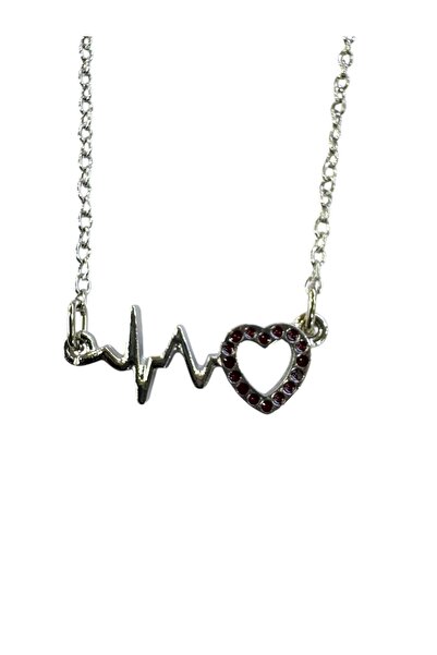 HER ŞEY NOTA www.herseynota.com قلادة نبضات القلب من الحجر الأحمر - تصميم أني...