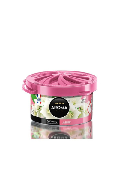 Aroma Car Organic Air Freshener - Jasmine Scent, Long Lasting, Made In France, Can Diffuser