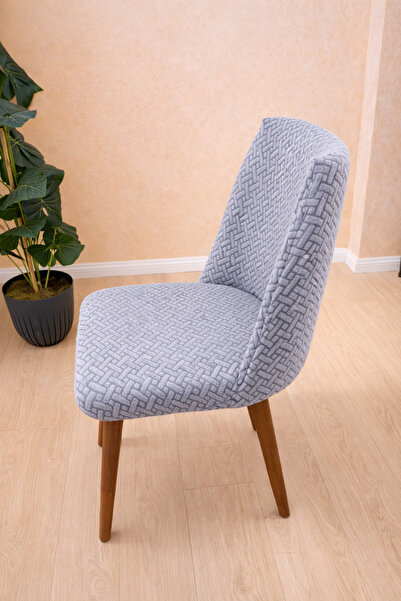 StarMall A Kalite Mutfak Sandalye Kılıfı Büyük Oval Tuğla Desen Streç Lastikl...