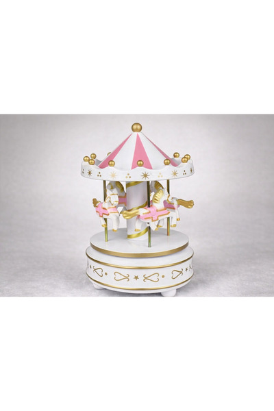 NASYONEL TOYS Müzikli Atlı Karınca Dekoratif Biblo – Pembe Gold (Nostaljik Mü...