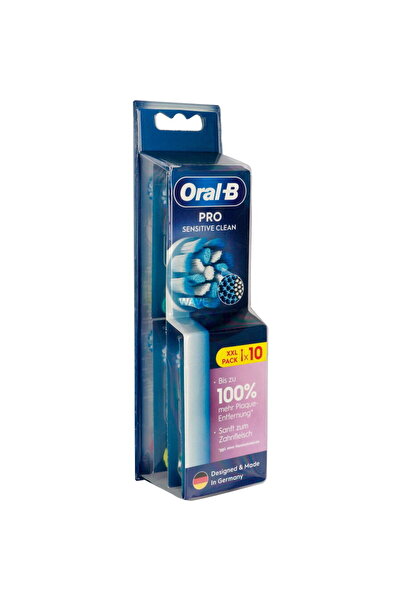Oral-B Capete de periuță Braun Pro Sensitive Clean, pachet de 10 (albe)
