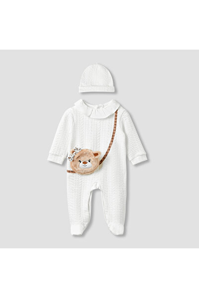 Juniors بيجامة نوم بياقة دائرية وقبعة صوفية - أكمام طويلة