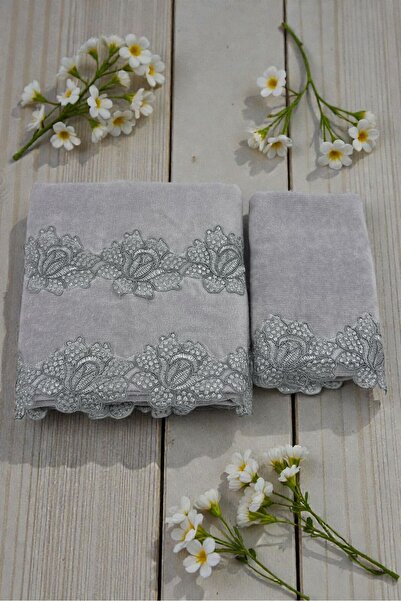 HAVLULAND AHFA HOME FRANSIZ GÜPÜRLÜ ANALI KIZLI 50X90 CM VE 30X50 CM %100 PAM...