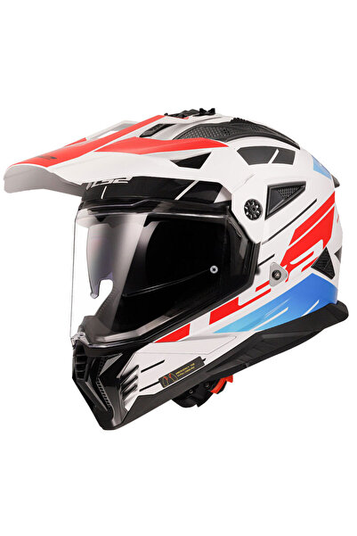 LS2 PIONEER 2 NAMIB BEYAZ-MAVİ-KIRMIZI KASK