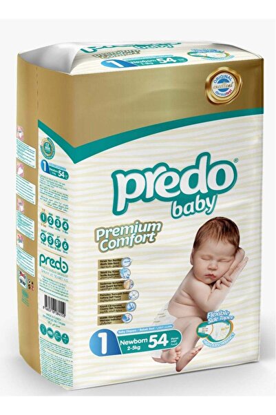 PredoBaby Predo Baby Diaper, Premium Comfort, New Born Size-1 (2-5 Kg), 54 count