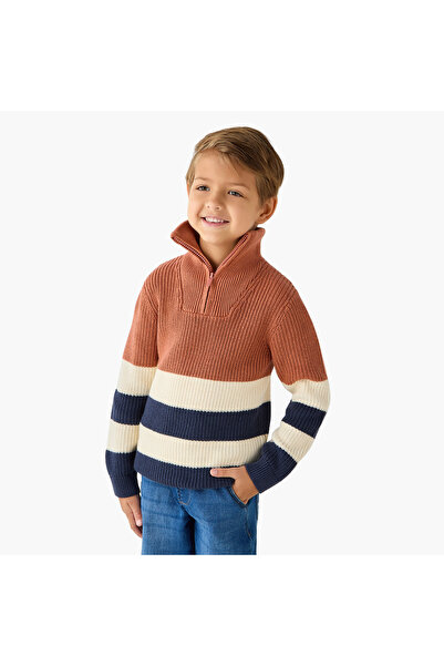 Juniors Striped Pullover with Long Sleeves