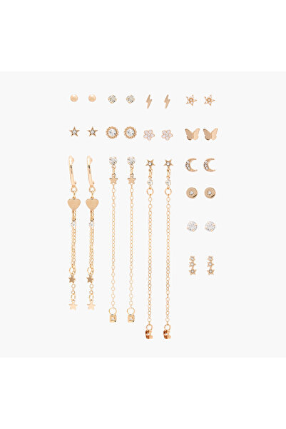 Lifestyle طقم أقراط متنوع مكون من 15 قطعة