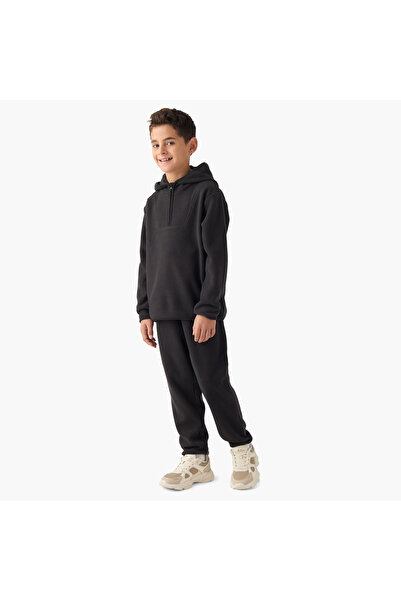 Juniors Boys Sweatshirt and Joggers Set with Half Zip - Polyester - Long Slee...