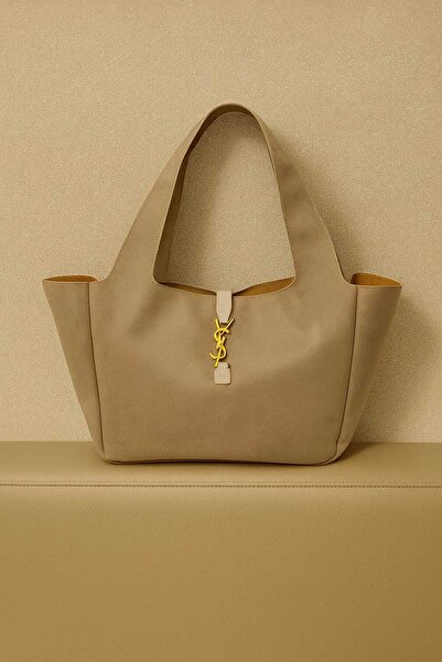 EFES TİCARET Suede Shoulder and Hand Bag