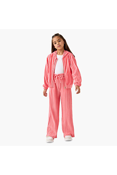 Juniors طقم سويت شيرت بغطاء رأس مطوي وبنطال رياضي