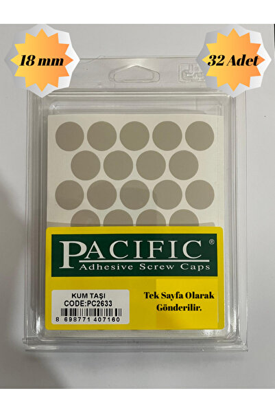 Mobilyap 18 mm Yapışkanlı Vida Gizleme Yapıştırma Vida Tapası Tıpası(32 Adet)...