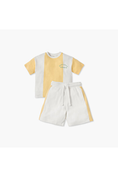 Juniors Striped T-shirt and Shorts Set