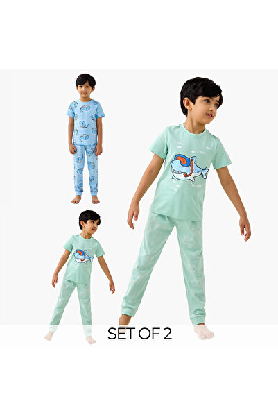 Juniors تيشيرتات وبيجامات مطبوعة - مجموعة من قطعتين