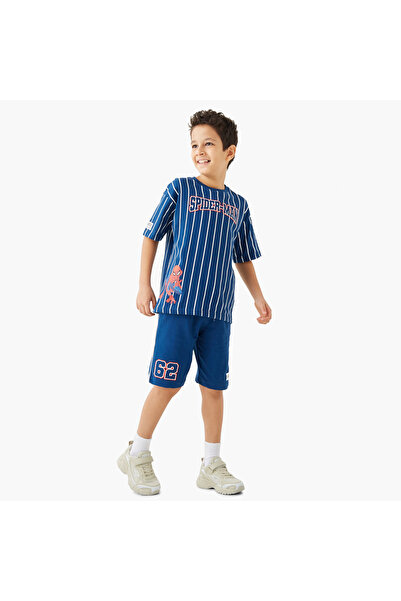 Marvel طقم تي شيرت وشورت بطبعة سبايدر مان