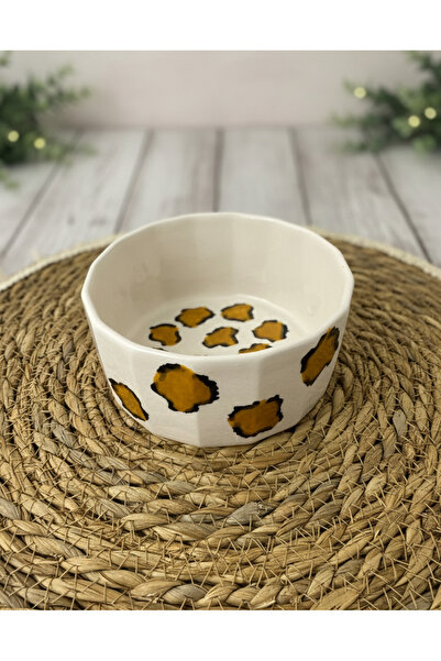 shop Leopar Desenli El Yapımı Seramik Kase - Bowl
