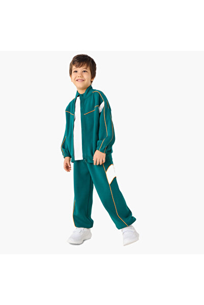 Juniors Panelled Zip Through Jacket and Joggers Set
