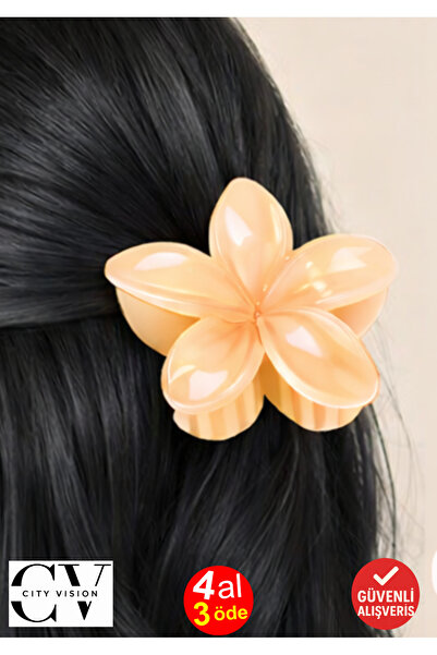cityvision Watermelon color lotus lotus hair clip 1 piece - 8 cm - ideal for henna gift engagement wedding
