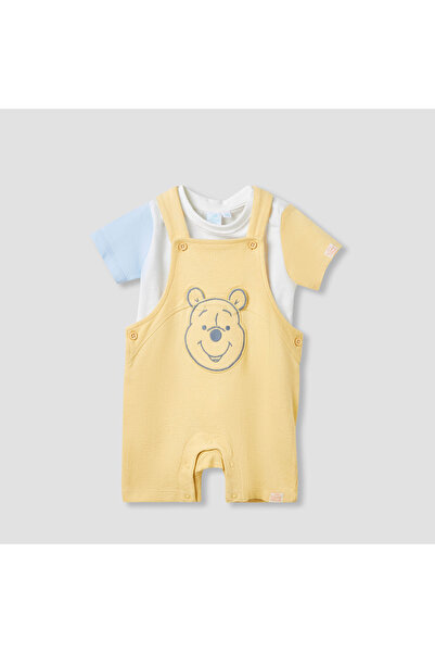 Disney Winnie-the-Pooh Embroidered Dungaree and T-Shirt Set