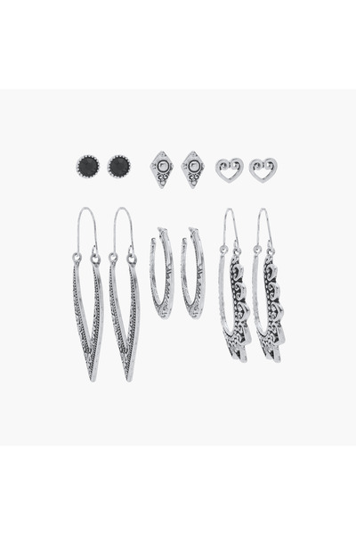 Lifestyle مجموعة أقراط متنوعة - 6 قطع