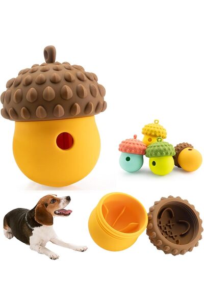 Arabest ألعاب للكلاب، وعاء طعام بطيء للتشتيت والمكافأة، للمرح والتسلية، للكلاب الصغيرة والمتوسطة (بني)