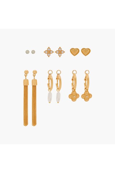 Lifestyle مجموعة أقراط متنوعة - 6 قطع