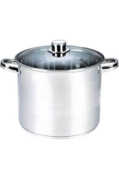 Michelino XXL pot with lid, 21 liters, 34 cm, stainless steel, silver