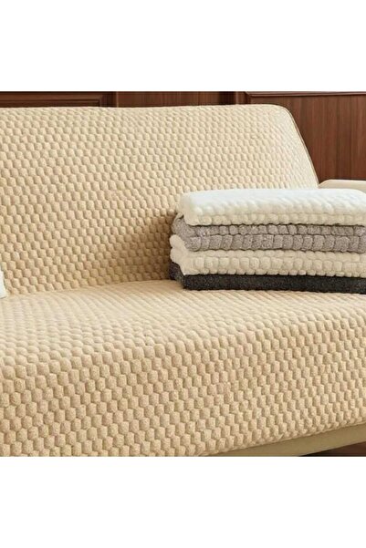 GÜRLEK TEKSTİL Non-Slip Luxury Plush Sofa Cover Washable, Soft Textured 170 X 215 Sofa Throw Blanket