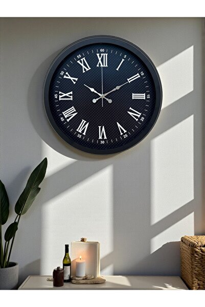 Marsilyan Luxury Black 40 cm Metal Wall Clock