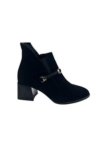 KEMAL TANCA 877 683 Women's Genuine Leather Heel-Style Classic Heel Boots